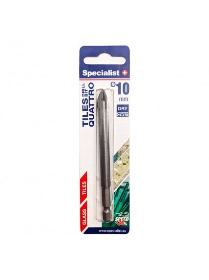 SPECIALIST+ stiklo grąžtas, 10 mm 4 SPECIALIST+ stiklo grąžtas, 10 mm 4
