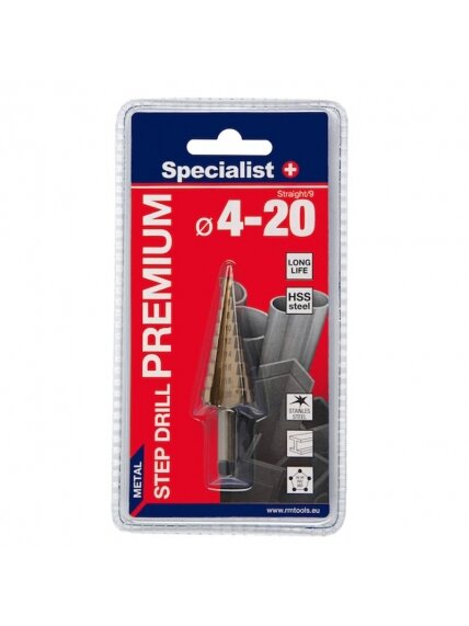 SPECIALIST+ žingsninis grąžtas PREMIUM, ⌀4-20 2 SPECIALIST+ žingsninis grąžtas PREMIUM, ⌀4-20 2