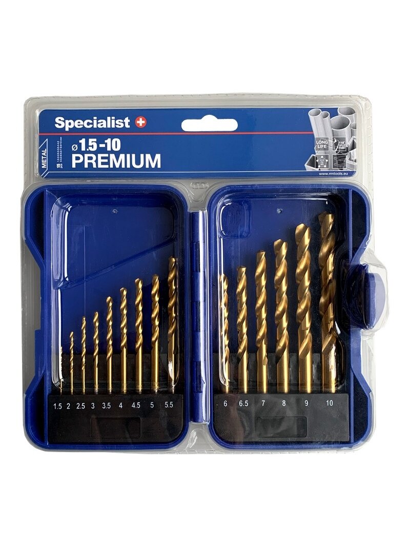 SPECIALIST+ grąžtų rinkinys TITANIUM, 1.5-10 mm, 15 vnt.