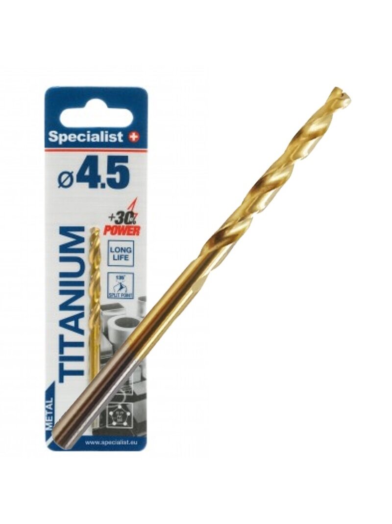 SPECIALIST+ metalo grąžtas TITAN, 4.5 mm SPECIALIST+ metalo grąžtas TITAN, 4.5 mm