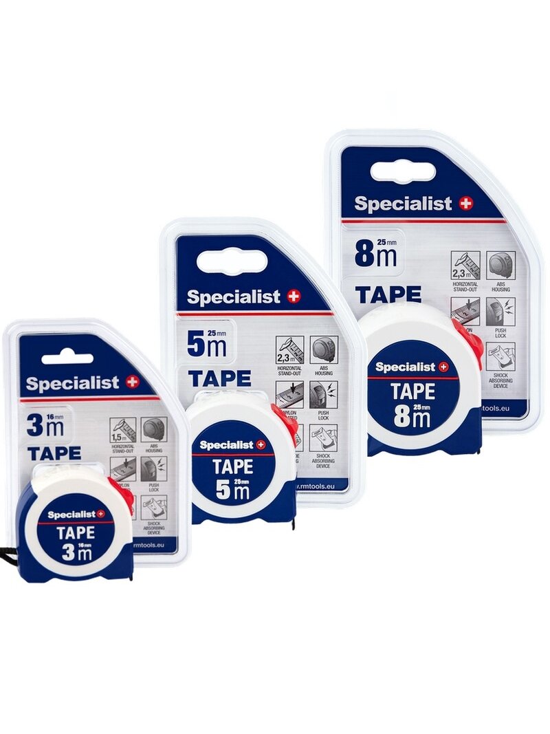 SPECIALIST+ ruletė TAPE 8 m, 25 mm 4