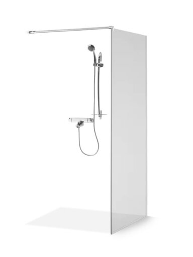 Standartinė, stabili dušo sienelė DIJA 90xx200 , skaidrus st. , chromas ,