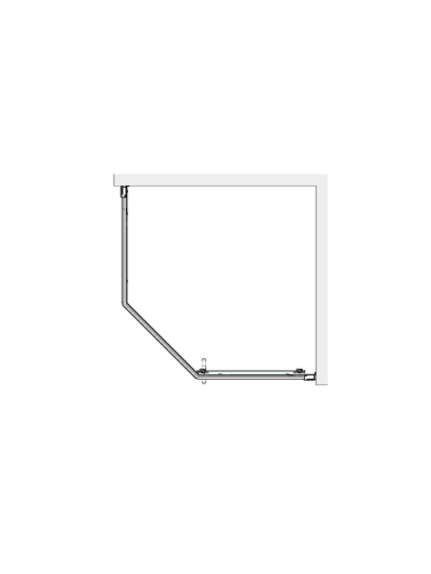 Standartinė, penkiakampė dušo kabina VAIVA 90x90x200cm., skaidrus stiklas, aliuminis anoduodas pilkas profilis 1 Standartinė, penkiakampė dušo kabina VAIVA 90x90x200cm., skaidrus stiklas, aliuminis anoduodas pilkas profilis 1