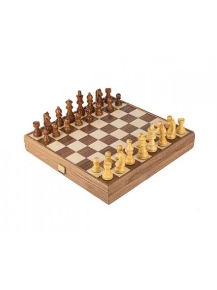 Staunton Walnut medinių šachmatų rinkinys su 27cm Inkrustuota lenta Manopoulos Staunton Walnut medinių šachmatų rinkinys su 27cm Inkrustuota lenta Manopoulos