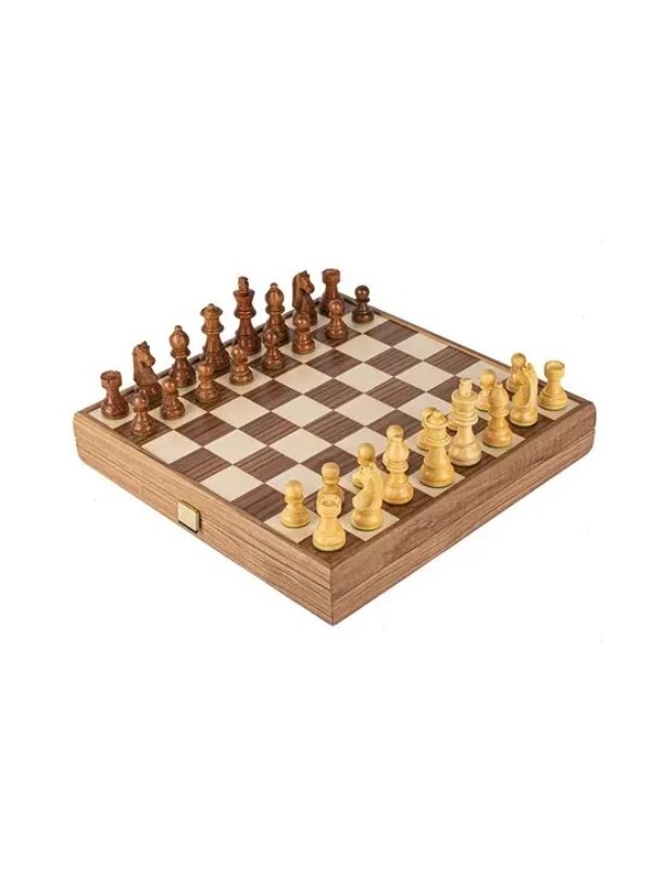Staunton Walnut medinių šachmatų rinkinys su 27cm Inkrustuota lenta Manopoulos Staunton Walnut medinių šachmatų rinkinys su 27cm Inkrustuota lenta Manopoulos