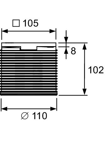 Tecedrainpoint S viršutinė trapo dalis, rėmelis PL, 100mm, be grotelių Tecedrainpoint S viršutinė trapo dalis, rėmelis PL, 100mm, be grotelių
