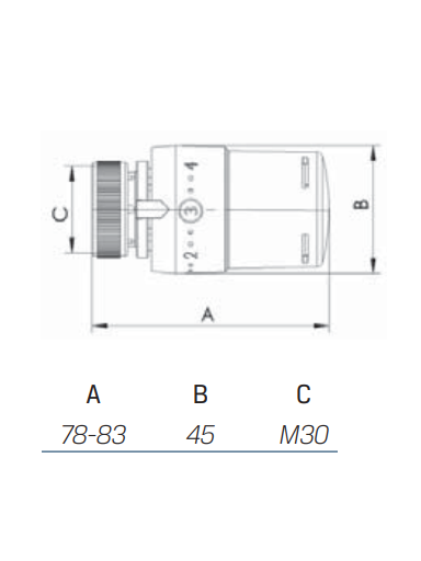 Termostatinė galva V4 M30