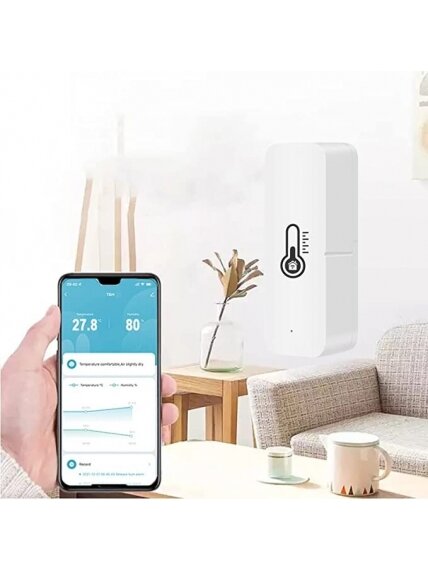 Temperatūros ir drėgmės jutiklis Feelspot FS-TH03W WiFi, Tuya 3