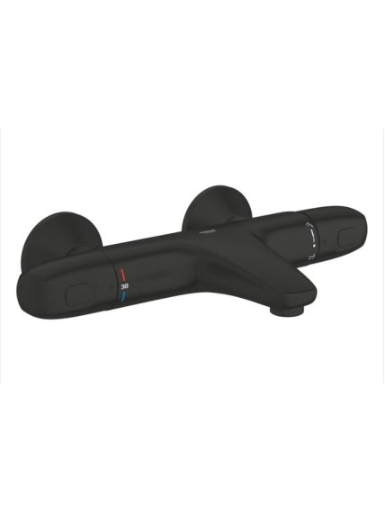 Termostatinis vonios maišytuvas Grohtherm 1000, 1/2, black - matt black, juoda matinė spalva Termostatinis vonios maišytuvas Grohtherm 1000, 1/2, black - matt black, juoda matinė spalva