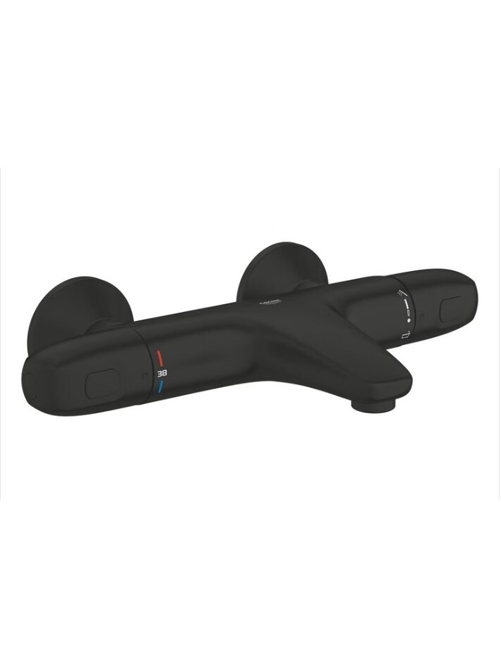 Termostatinis vonios maišytuvas Grohtherm 1000, 1/2, black - matt black, juoda matinė spalva Termostatinis vonios maišytuvas Grohtherm 1000, 1/2, black - matt black, juoda matinė spalva