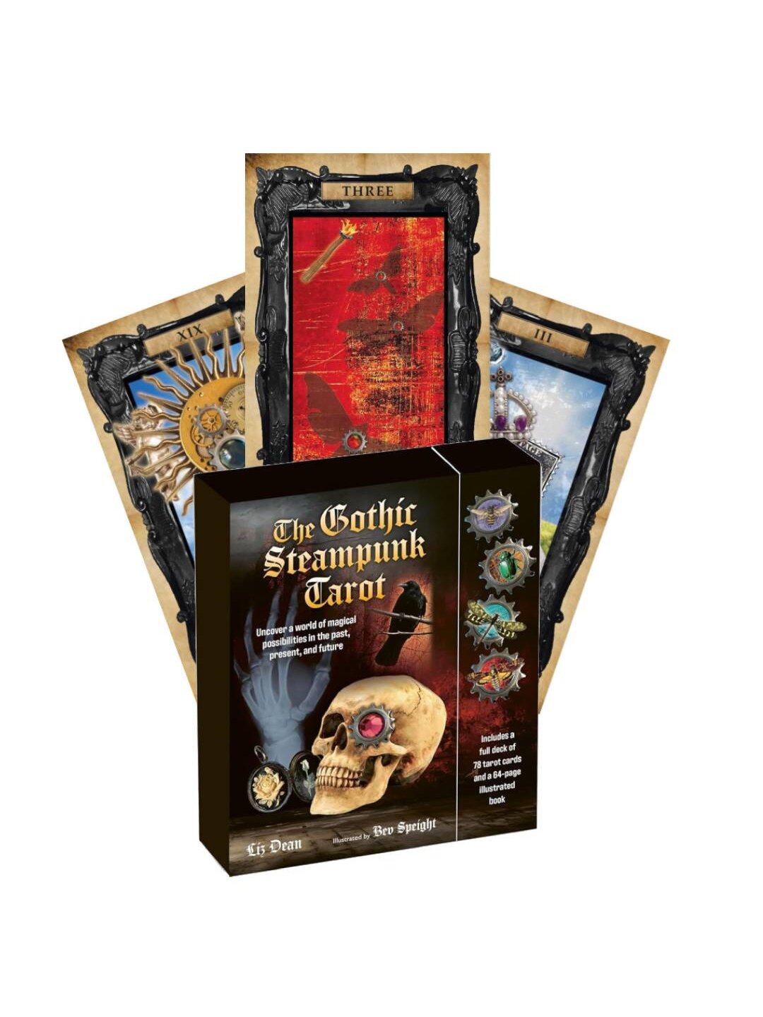 The Gothic Steampunk Tarot: kortų ir knygos rinkinys Cico Books
