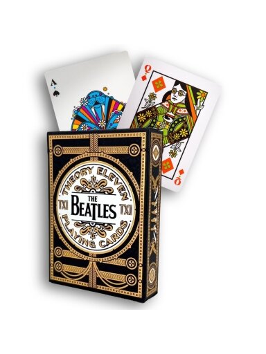 The Beatles specialaus leidimo žaidimo kortos (juodos) Theory11