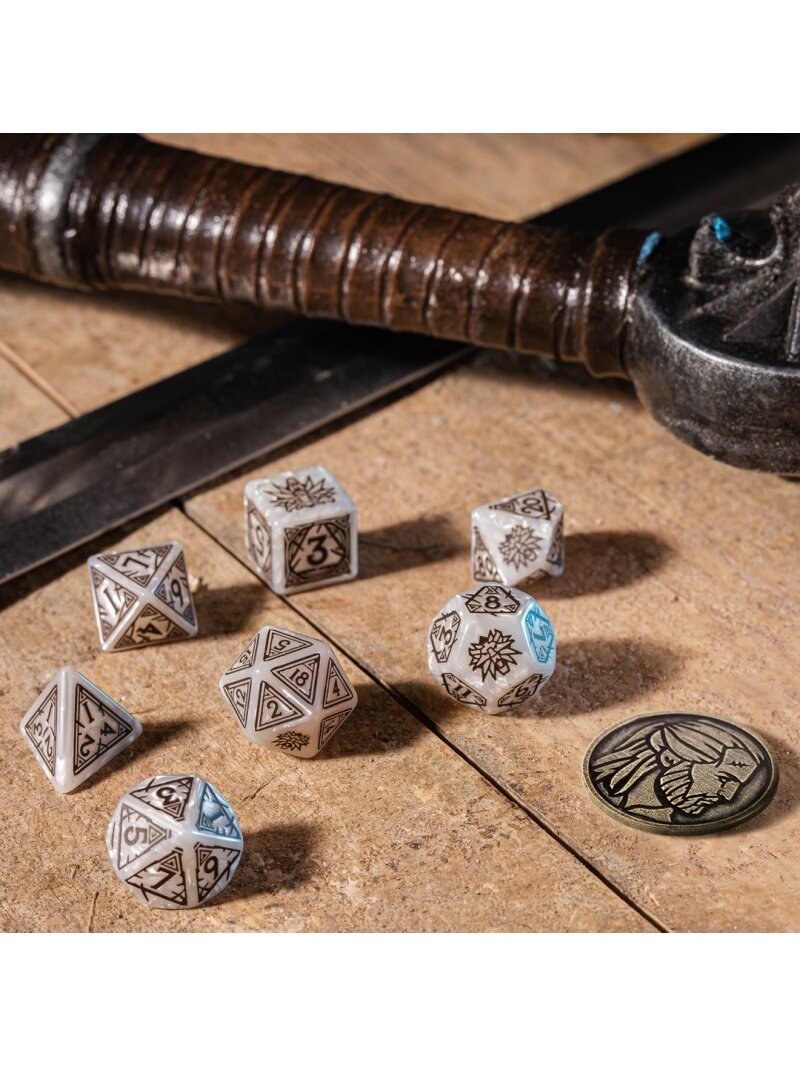 The Witcher Geralt kauliukų rinkinys perlo ir rudos sp 1