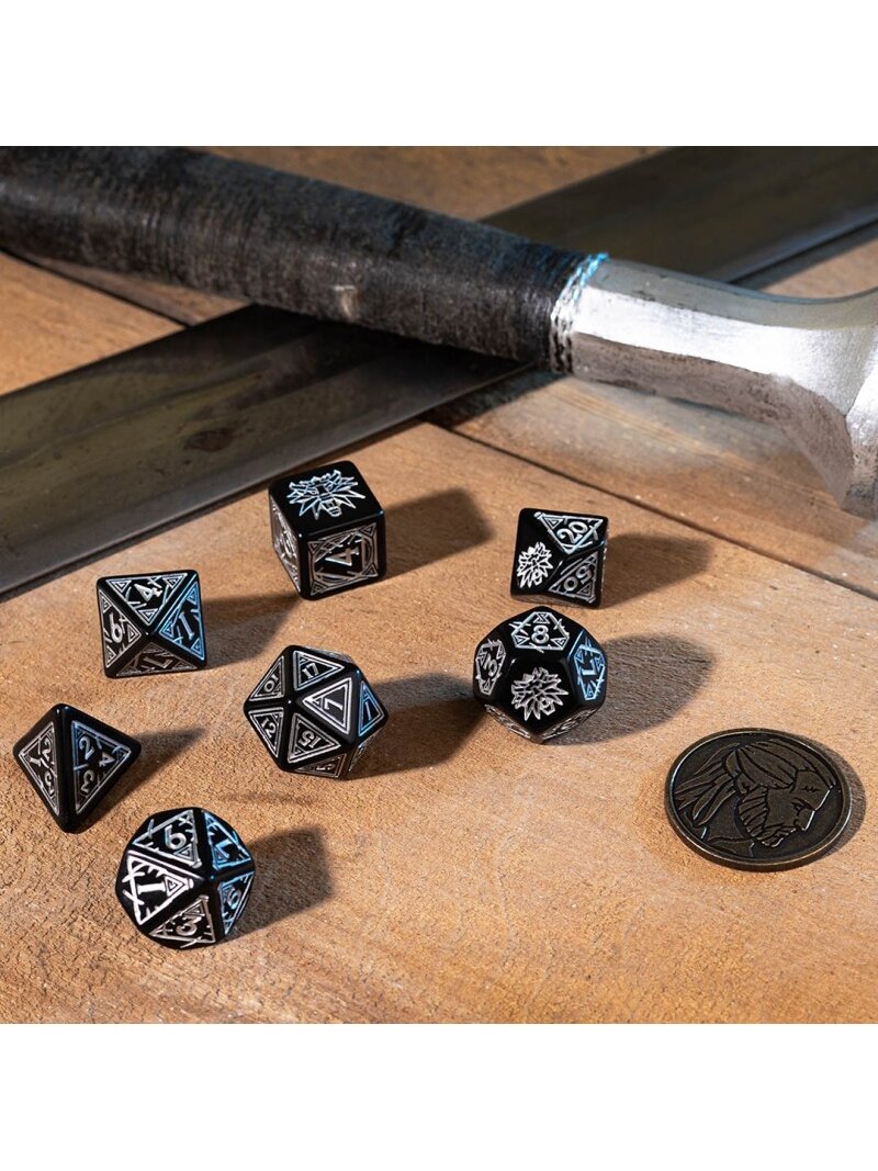 The Witcher Geralt Silver Sword kauliukų rinkinys juodos ir sidabro sp 2
