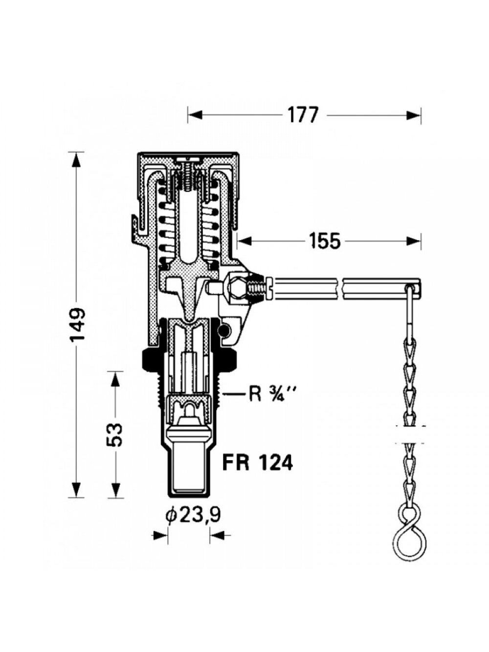 Traukos reguliatorius TRV Honeywell FR 124-3/4AM