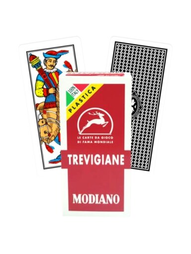Trevigiane plastic 100% plastic žaidimo kortos Modiano