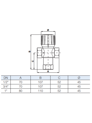 Trieigiai term.vent. AQUAMIX 62 C1/2" (10022122)