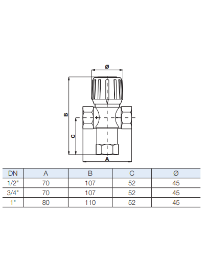 Trieigiai term.vent. AQUAMIX 42-60C 3/4" I (10017419) Trieigiai term.vent. AQUAMIX 42-60C 3/4" I (10017419)