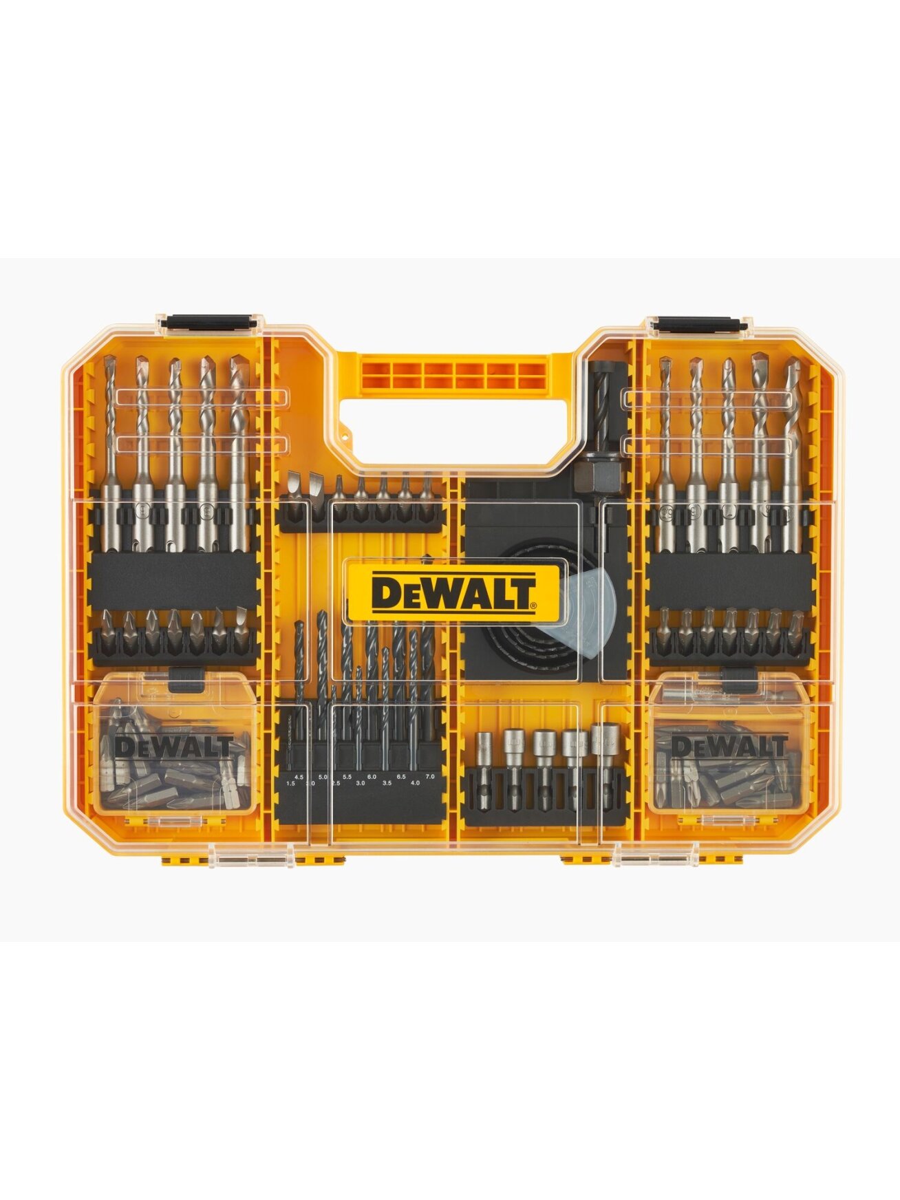 TSTAK antgaliukų-grąžtų komplektas, DeWALT 102 vnt. TSTAK antgaliukų-grąžtų komplektas, DeWALT 102 vnt.