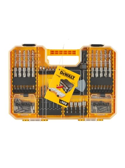 TSTAK antgaliukų-grąžtų komplektas, DeWALT 102 vnt. 1