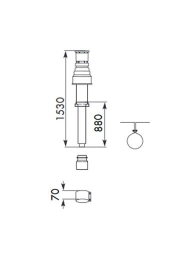 Vaillant vertikalus dūmtraukis d80/125 mm