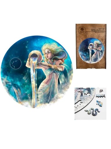 Vandenis (Zodiakai) Dėlionė Iš Medžio  (200 detalių) Fantasy Puzzles