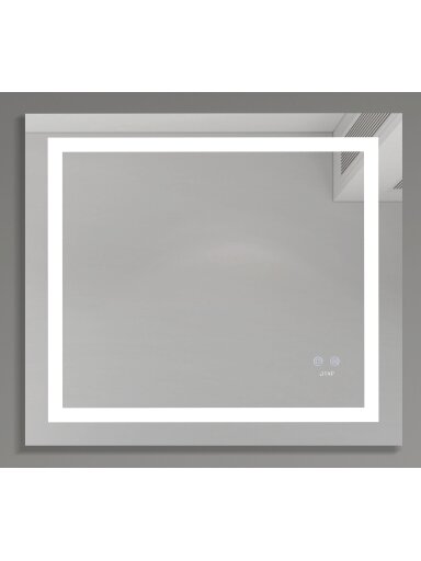 Veidrodis 45627 LED išmanus su funkcija nuo rasojimo, laikrodžiu ir termometru