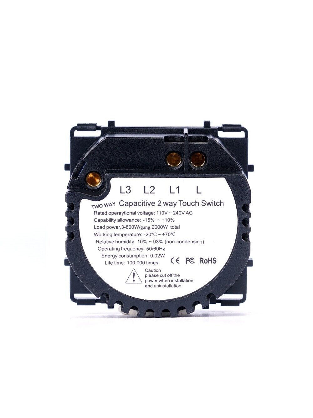 Vienpolis sensorinis jungiklis – perjungėjas Feelspot FSSW102L, 800W 2 Vienpolis sensorinis jungiklis – perjungėjas Feelspot FSSW102L, 800W 2