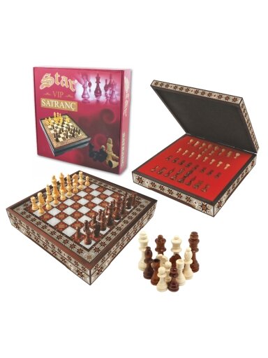 Vip Chess Set Hatem Lux L dydžio šachmatų rinkinys Star
