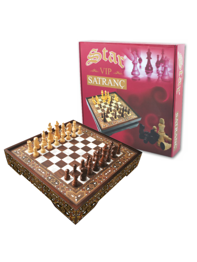 Vip Chess Set Pearl Lux L dydžio šachmatų rinkinys Star
