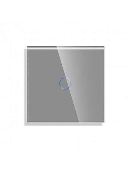 Vienpolis sensorinis jungiklio dangtelis Feelspot, pilkas, 47x47mm Vienpolis sensorinis jungiklio dangtelis Feelspot, pilkas, 47x47mm