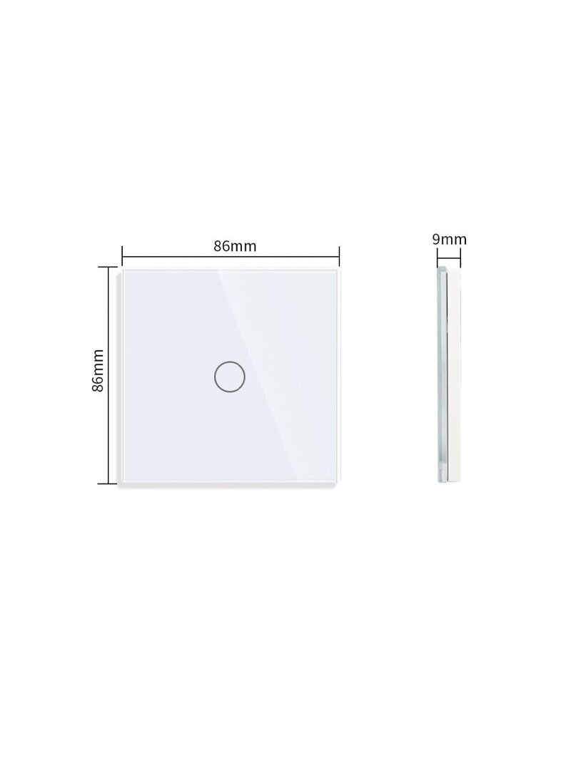 Vienpolis sensorinis jungiklio dangtelis Feelspot, baltas, 86x86mm 3 Vienpolis sensorinis jungiklio dangtelis Feelspot, baltas, 86x86mm 3