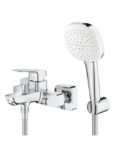 Vonios/dušo maištuvas Grohe Cubeo su rankinio dušo komplektu, chromas