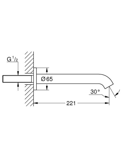 Vonios snapas potinkinis Grohe Essence 22 cm 1