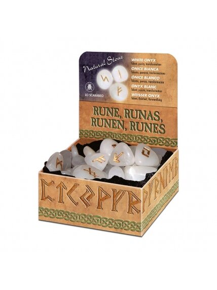 White Onyx Runos Lo Scarabeo White Onyx Runos Lo Scarabeo