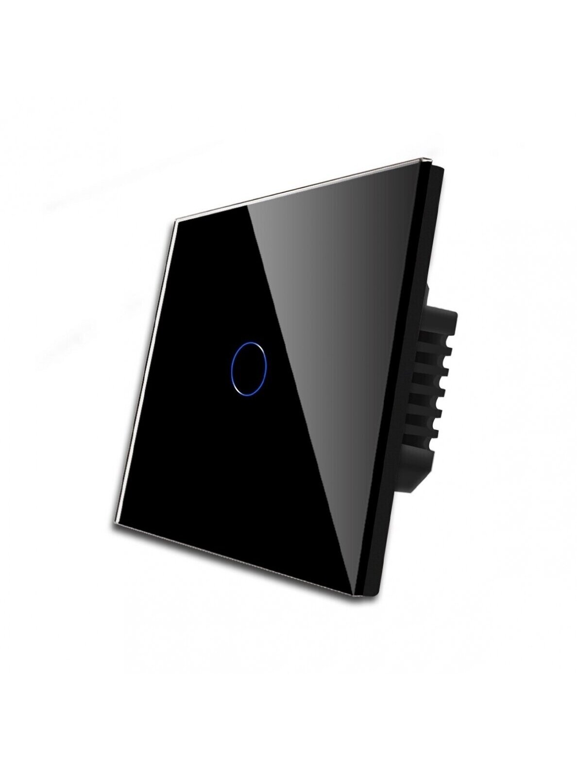 WiFi vienpolis sensorinis jungiklis Feelspot, juodas 600W 2 WiFi vienpolis sensorinis jungiklis Feelspot, juodas 600W 2