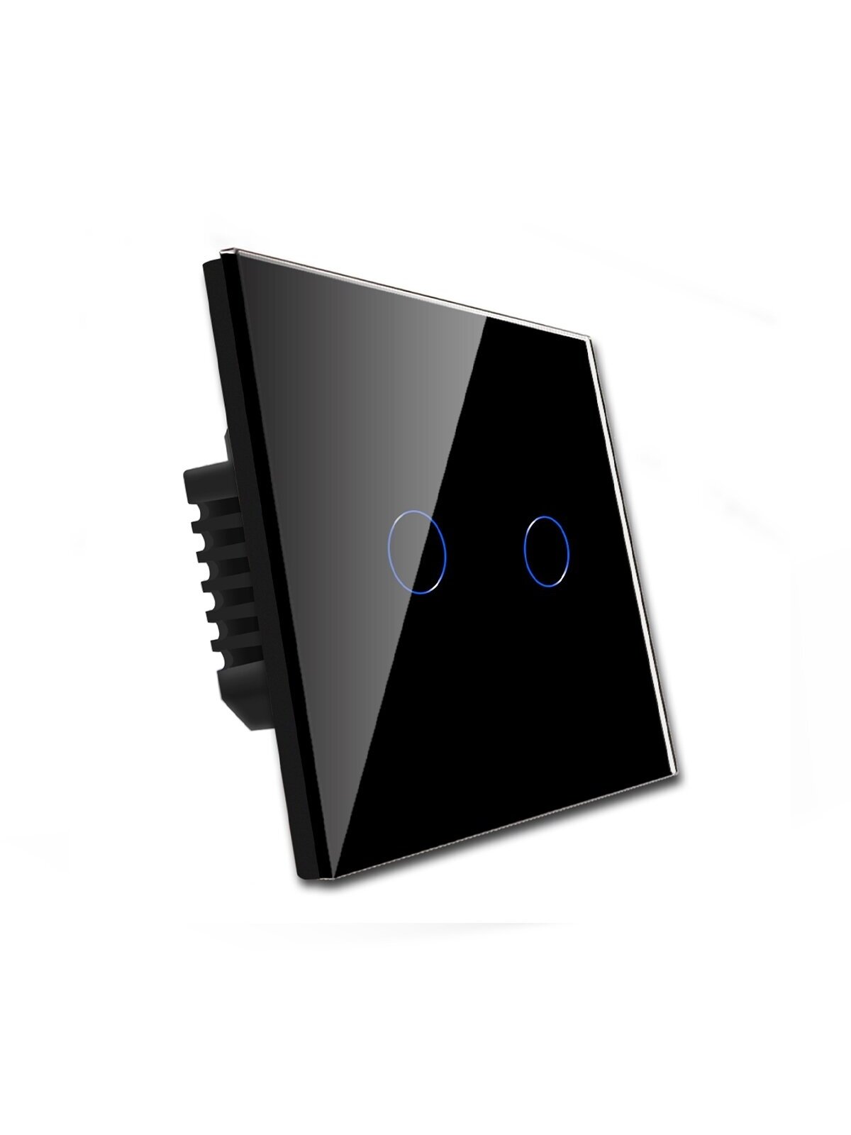 WiFi dvipolis sensorinis jungiklis Feelspot, juodas 600W 3 WiFi dvipolis sensorinis jungiklis Feelspot, juodas 600W 3