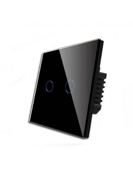 WiFi dvipolis sensorinis jungiklis Feelspot, juodas 600W 2