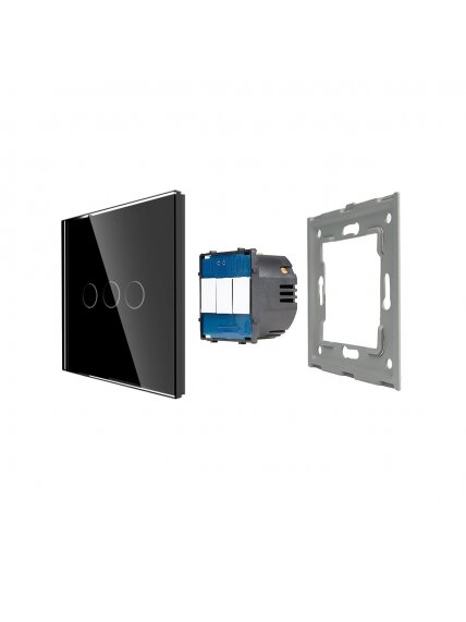 WiFi tripolis sensorinis jungiklis Feelspot, juodas 600W 4