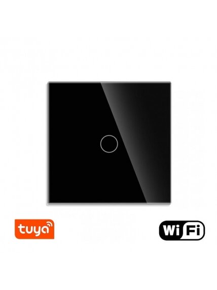 WiFi vienpolis sensorinis jungiklis Feelspot, juodas 600W