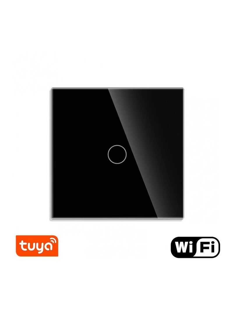 WiFi vienpolis sensorinis jungiklis Feelspot, juodas 600W