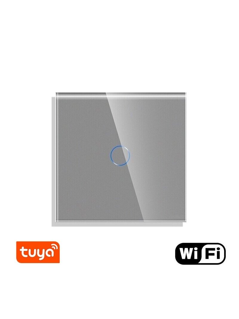 WiFi vienpolis sensorinis jungiklis Feelspot, pilkas 600W WiFi vienpolis sensorinis jungiklis Feelspot, pilkas 600W
