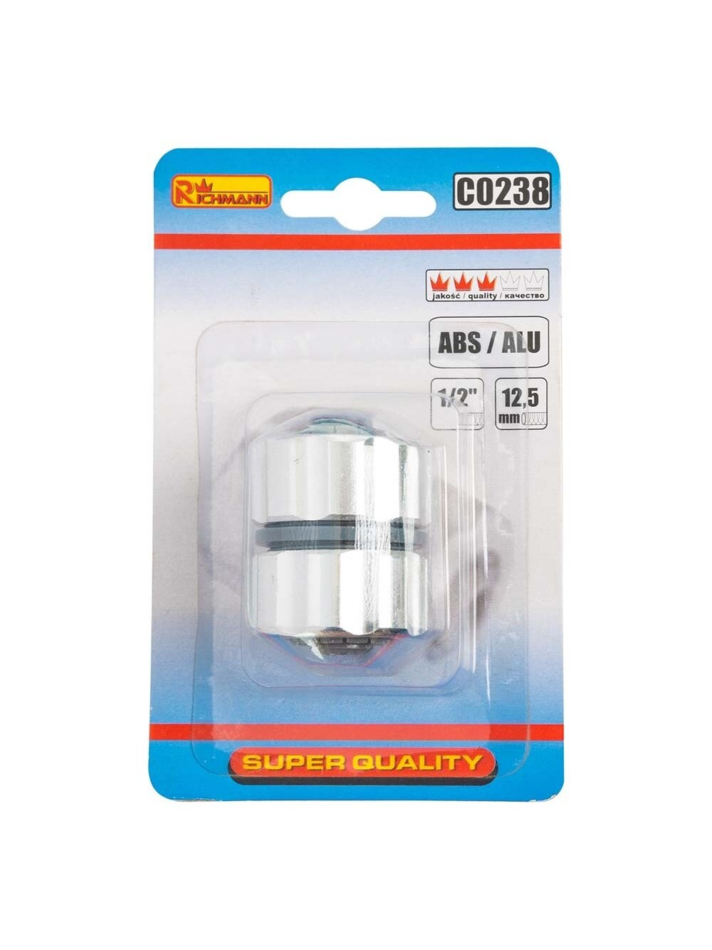 Žarnos sujungimas ABS/ALU 1/2" 2