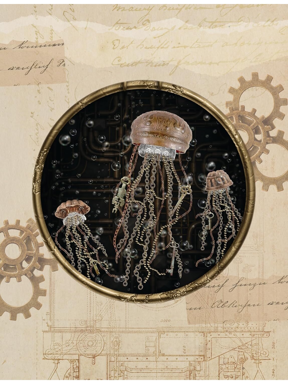 Zoologica: Your Steampunk Creativity & Pendulum užrašinė Blue Angel 5