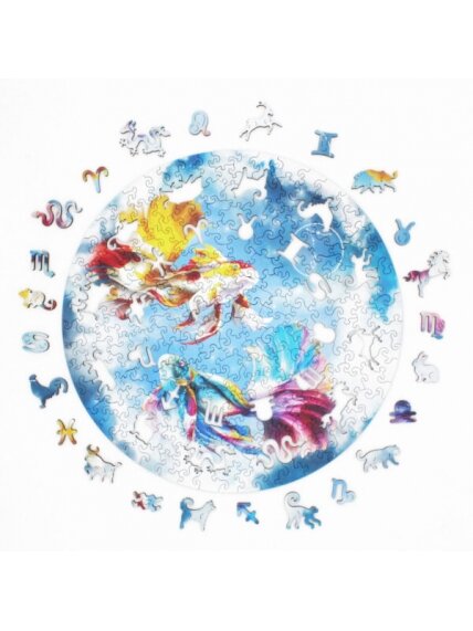Žuvys (Zodiakai) Dėlionė Iš Medžio (200 detalių) Fantasy Puzzles 4 Žuvys (Zodiakai) Dėlionė Iš Medžio (200 detalių) Fantasy Puzzles 4